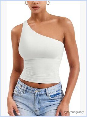 Sleeveless Double Lined Cropped Tank Top Adjustable Strap Going Out Top